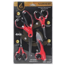 Profesyonel Dikiş Makas Seti 4’lü Kumaş Kesim Terzi Makası Seti