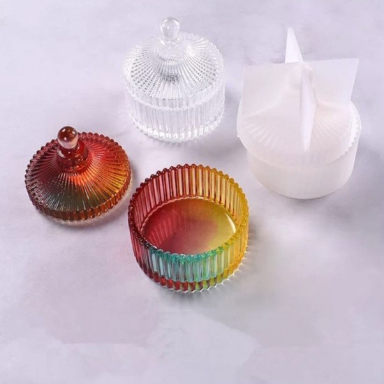 Epoksi Silikon Kalıp Kral Kapaklı Şekerlik ve Takı Kutusu Kalıbı