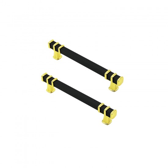 Defne Zamak Kulp Kare Çizgili Model  Yüzüklü Tepsi Kulpu 12 CM (2 Adet)