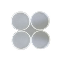 Silikon Epoksi Yuvarlak Bardak Altlığı Kalıbı 12 CM 4 lü