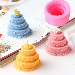 Silikon Kalıp  3 Katlı  Pasta Kalıbı M14-3 Silikon Kalıp  3 Katlı  Pasta Kalıbı M14-3