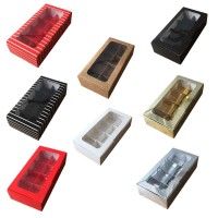 Asetat Pencereli Karton Kutu 20x10x5 CM 8 Bölmeli Kutu (10 Adet)