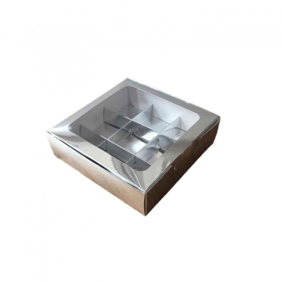 Asetat Pencereli Karton Kutu 15x15x5 CM 9 Bölmeli Kutu (10 Adet) Asetat Pencereli Karton Kutu 15x15x5 CM 9 Bölmeli Kutu (10 Adet)