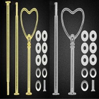 Epoksi 3 Katlı Meyve Ve Cupcake Stant Bağlantı Aparatı Stant Tutucu Kalpli