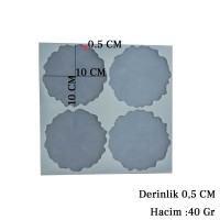 Epoksi Bardak Altlığı 10 CM Geode 4 lü Epoksi Bardak Altlığı 10 CM Geode 4 lü