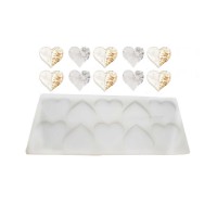 Epoksi Reçine Silikon Kalıp Çoklu KALP Magnet Kalıbı Seri Döküm Kalıbı 6 CM 10 Lu Epoksi Reçine Silikon Kalıp Çoklu KALP Magnet Kalıbı Seri Döküm Kalıbı 6 CM 10 Lu