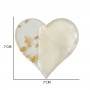Epoksi  Magnet Gold Gümüş Varaklı Kalp Model 7 CM  (10 Adet)