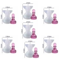 Epoksi Reçine Silikon Kalıp Üç Boyutlu Satranç Taşları 7 Li Piyon Epoksi Reçine Silikon Kalıp Üç Boyutlu Satranç Taşları 7 Li Piyon