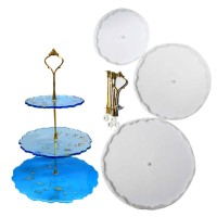 Epoksi Silikon Cupcake Standı Kalıp Yuvarlak 3 Lü Kek Standı Yeni