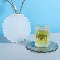 Epoksi Silikon Kalıp  Dalgalı Bardak Tabak Altlığı Güneş 16 CM