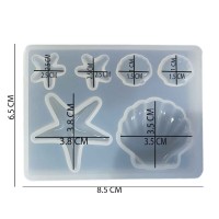 Epoksi Silikon Kalıp Deniz Kabuğu Şekiller 6 Lı 9048 Epoksi Silikon Kalıp Deniz Kabuğu Şekiller 6 Lı 9048