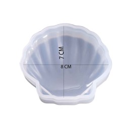 Epoksi Silikon  Kalıp Deniz Kabuğu Şekilli 8X7 CM