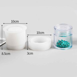 Epoksi Silikon Kalıp Kavanoz Silindir Geniş Ağızlı 8.5 X 10 CM Epoksi Silikon Kalıp Kavanoz Silindir Geniş Ağızlı 8.5 X 10 CM