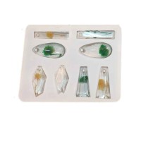 Epoksi Silikon Kalıp  Küpe Ve Takı Kalıbı 8 Li 5.5X7 CM