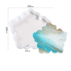 Epoksi Silikon Kalıp  Yaprak Bardak  Altlığı 10 CM Epoksi Silikon Kalıp  Yaprak Bardak  Altlığı 10 CM