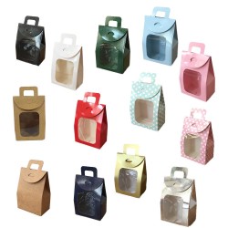 Kına Ve Çerez Çantası Pencereli Karton 7.5X11X4 (20 Adet) Kına Ve Çerez Çantası Pencereli Karton 7.5X11X4 (20 Adet)