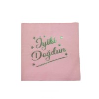 İyiki Doğdun Yazılı Kağıt Peçete Varaklı 33X33 CM  (16 Adet)