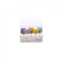 Mum Kelebek Ve Baykuşlu Kürdanlı (5 Adet)