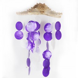 Yıldızlı Sedef Rüzgar Çanı Beyaz Ve Mor Renk Yıldızlı Sedef Rüzgar Çanı Beyaz Ve Mor Renk