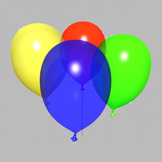 Düz 6 Renkli Balon (20 Adet)