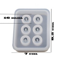 Epoksi Boncuk Şekilli Tesbih Ve Bileklik Silikon Kalıp 16mm 6 Lı Epoksi Boncuk Şekilli Tesbih Ve Bileklik Silikon Kalıp 16mm 6 Lı