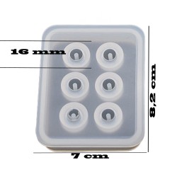 Epoksi Boncuk Şekilli Tesbih Ve Bileklik Silikon Kalıp 16mm 6 Lı Epoksi Boncuk Şekilli Tesbih Ve Bileklik Silikon Kalıp 16mm 6 Lı