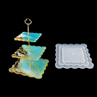 Epoksi Silikon Cupcake Standı Kalıp  Kare 3 Lü Kek Standı E210 Epoksi Silikon Cupcake Standı Kalıp  Kare 3 Lü Kek Standı E210