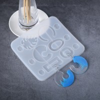 Epoksi Silikon Düğme Ve Yaprak  Desenli Çoklu Kalıp 12 li