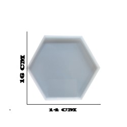 Epoksi Silikon Kalıp Altıgen Düz 14 CM Epoksi Silikon Kalıp Altıgen Düz 14 CM