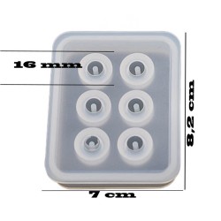 Epoksi Silikon Kalıp Boncuk Arpa Modeli 16 MM 6 LI  TE163 Epoksi Silikon Kalıp Boncuk Arpa Modeli 16 MM 6 LI  TE163