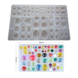 Epoksi Silikon Kalıp Çoklu Kolye Küpe Bileklik Takı Kalıbı 58 li Epoksi Silikon Kalıp Çoklu Kolye Küpe Bileklik Takı Kalıbı 58 li