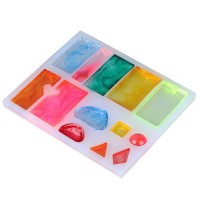 Epoksi Silikon Kalıp  Çoklu Onüçlü Bitişik Kalıp 15 CM 15