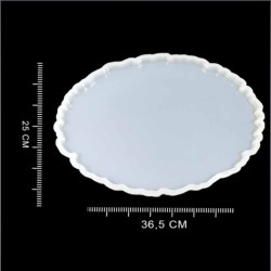 Epoksi Silikon Kalıp Dalgalı Tepsi 25x36.5 CM E812 Epoksi Silikon Kalıp Dalgalı Tepsi 25x36.5 CM E812