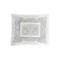 Epoksi Silikon Kalıp Fotoğraf Çerçevesi Yapraklı  9.5X11 CM