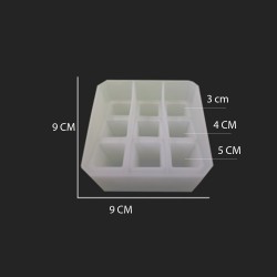 Epoksi Silikon  Kalıp Makyaj Ve Kalemlik Kutusu 9X9 CM Epoksi Silikon  Kalıp Makyaj Ve Kalemlik Kutusu 9X9 CM