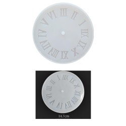 Epoksi Silikon Kalıp Roma Rakamlı Saat 14.7 Cm EPK13
