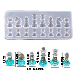 Epoksi Silikon Kalıp Satranç Takımı  Kalıbı -E18