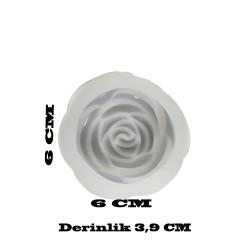 Epoksi Silikon Kalıp Yuvarlak Gül Desenli  6 CM E39 Epoksi Silikon Kalıp Yuvarlak Gül Desenli  6 CM E39
