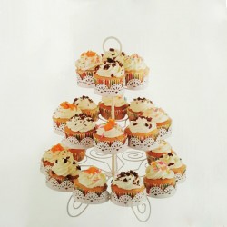 Metal Cupcake Standı 3 Katlı 22 Li Kek Standı Metal Cupcake Standı 3 Katlı 22 Li Kek Standı