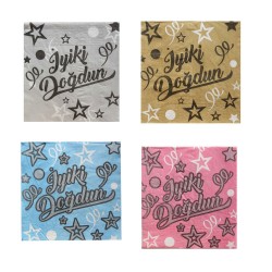 Kağıt Peçete iyiki Doğdun Baskılı 33X33 CM (20 Adet) Kağıt Peçete iyiki Doğdun Baskılı 33X33 CM (20 Adet)