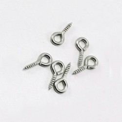 Metal Takı Ve Obje Halkası Vidalı  1 CM  (100 Adet) Metal Takı Ve Obje Halkası Vidalı  1 CM  (100 Adet)