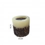 Dekoratif Mum Kahve Çekirdekli Temalı Silindir Model 8 CM