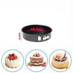 Patisse Yuvarlak Kelepçeli Altı Çıkan Pasta Kek Kalıbı 4X16 CM Patisse Yuvarlak Kelepçeli Altı Çıkan Pasta Kek Kalıbı 4X16 CM