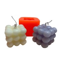 Silikon Mum Kalıbı Bubble Model KARE 5.5X6 CM Silikon Mum Kalıbı Bubble Model KARE 5.5X6 CM