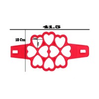 Silikon Pankek Kalp Bölmeli Krep Pişirme Kalıbı 10 lu Silikon Pankek Kalp Bölmeli Krep Pişirme Kalıbı 10 lu