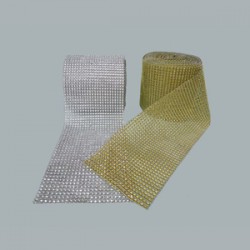 Taş Görünümlü Plastik Şerit 14 Cm (9 Metre) Gold/Gümüş Taş Görünümlü Plastik Şerit 14 Cm (9 Metre) Gold/Gümüş