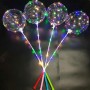 3 Fonksiyonlu Işıklı Balon Transparent Led Şeffaf Balon Çubuklu