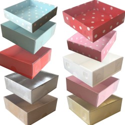 Asetat Kapaklı Karton Kutu  10X10X3 CM (50 Adet)
