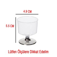 Ayaklı Shot Bardağı Küçük Plastik Kadeh 50 ML (6 Adet) Ayaklı Shot Bardağı Küçük Plastik Kadeh 50 ML (6 Adet)