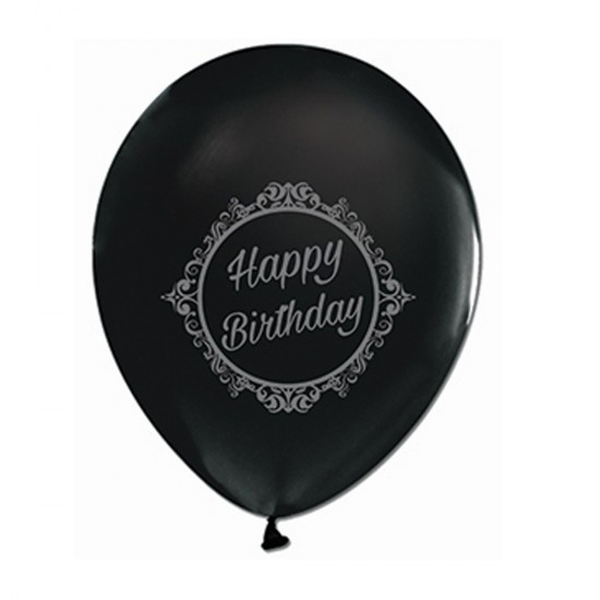 Balon 1+1 Elegant Stripe Happy Birthday (20 Adet)